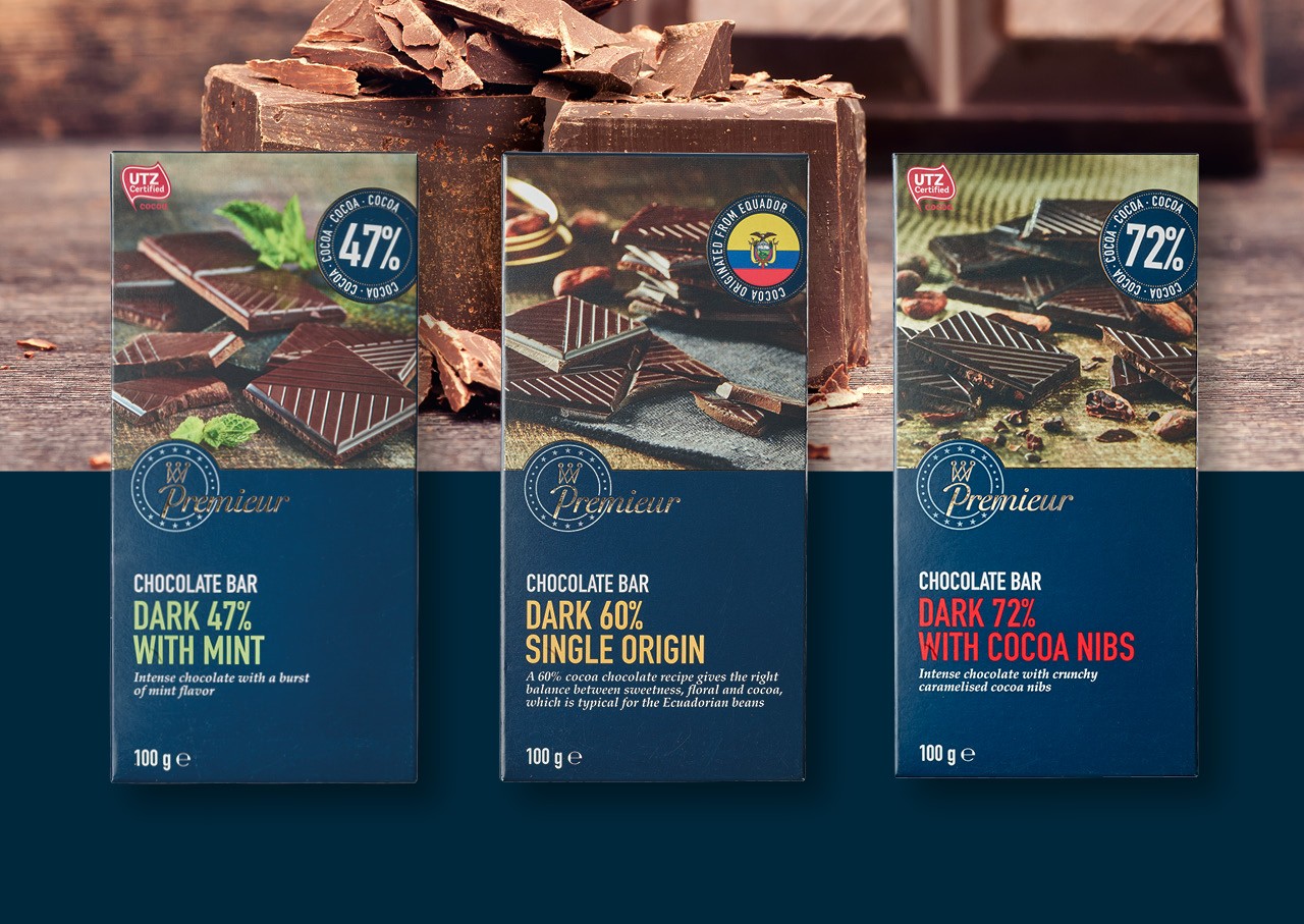 emballagedesign case Premieur chokolade