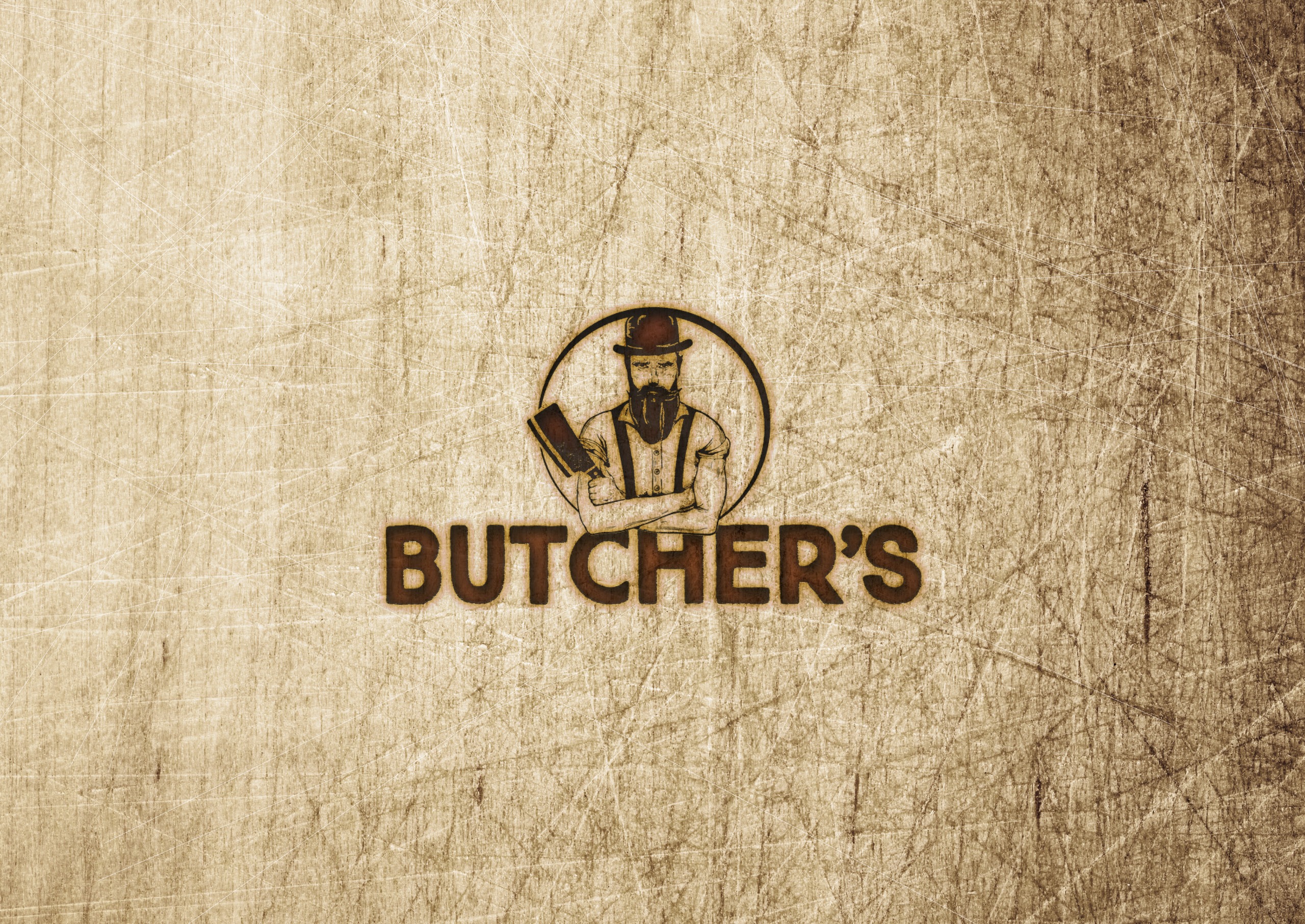 Emballagedesign case Butchers logo