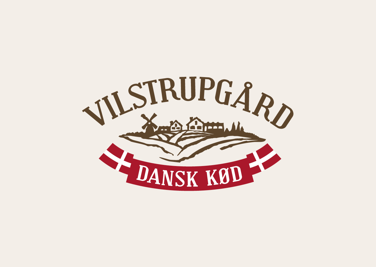 emballagedesign case Vilstrupgård logo
