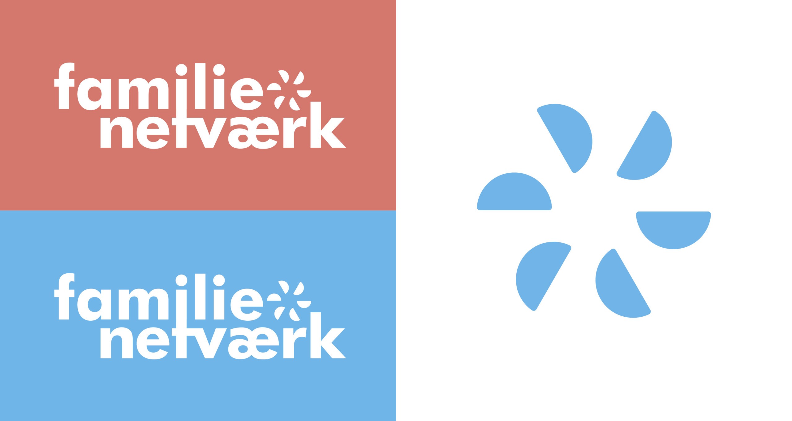 Familie Netværk visuel identitet logo