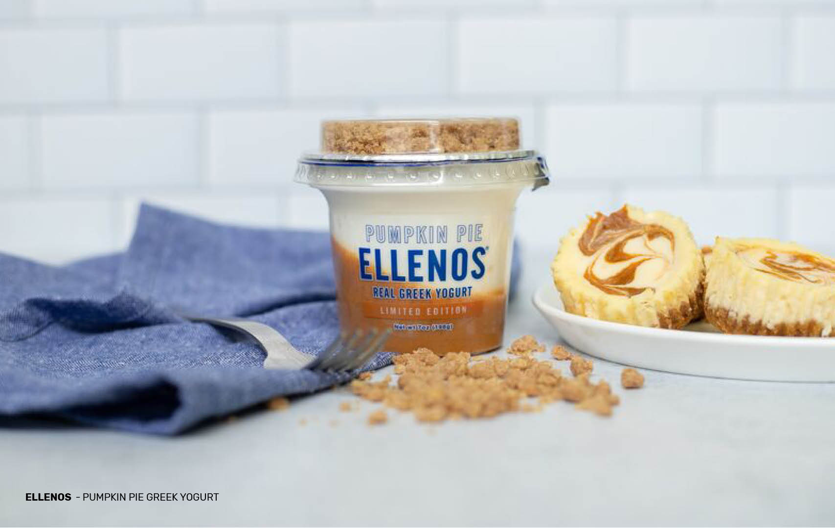 Ellenos' blanding af græsk yoghurt og pumpkin pie - Emballagedesign - Cameleon Creatives A/S