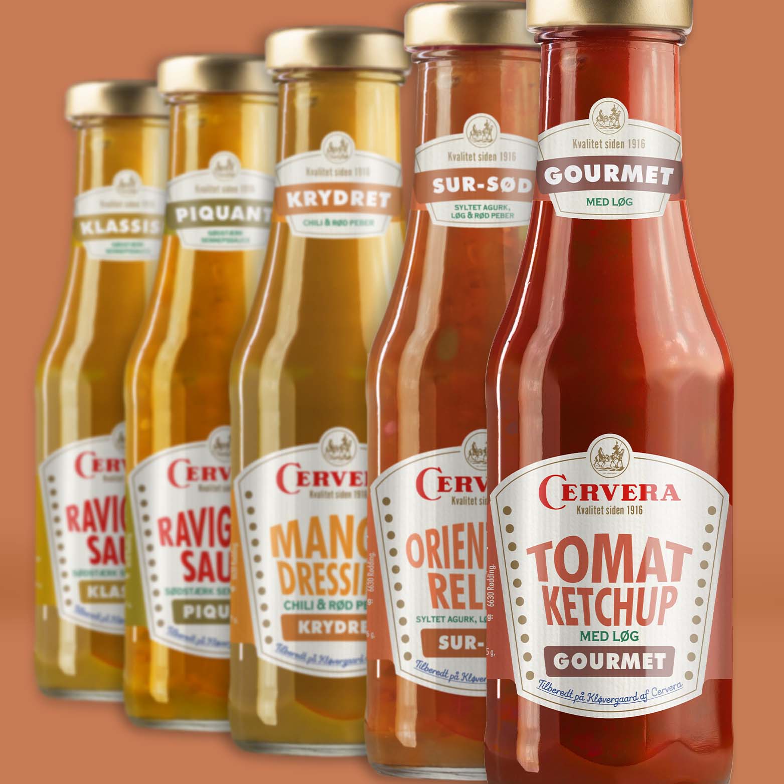 Cervera sauce serie thumbnail - emballagedesign - Cameleon Creatives A/S