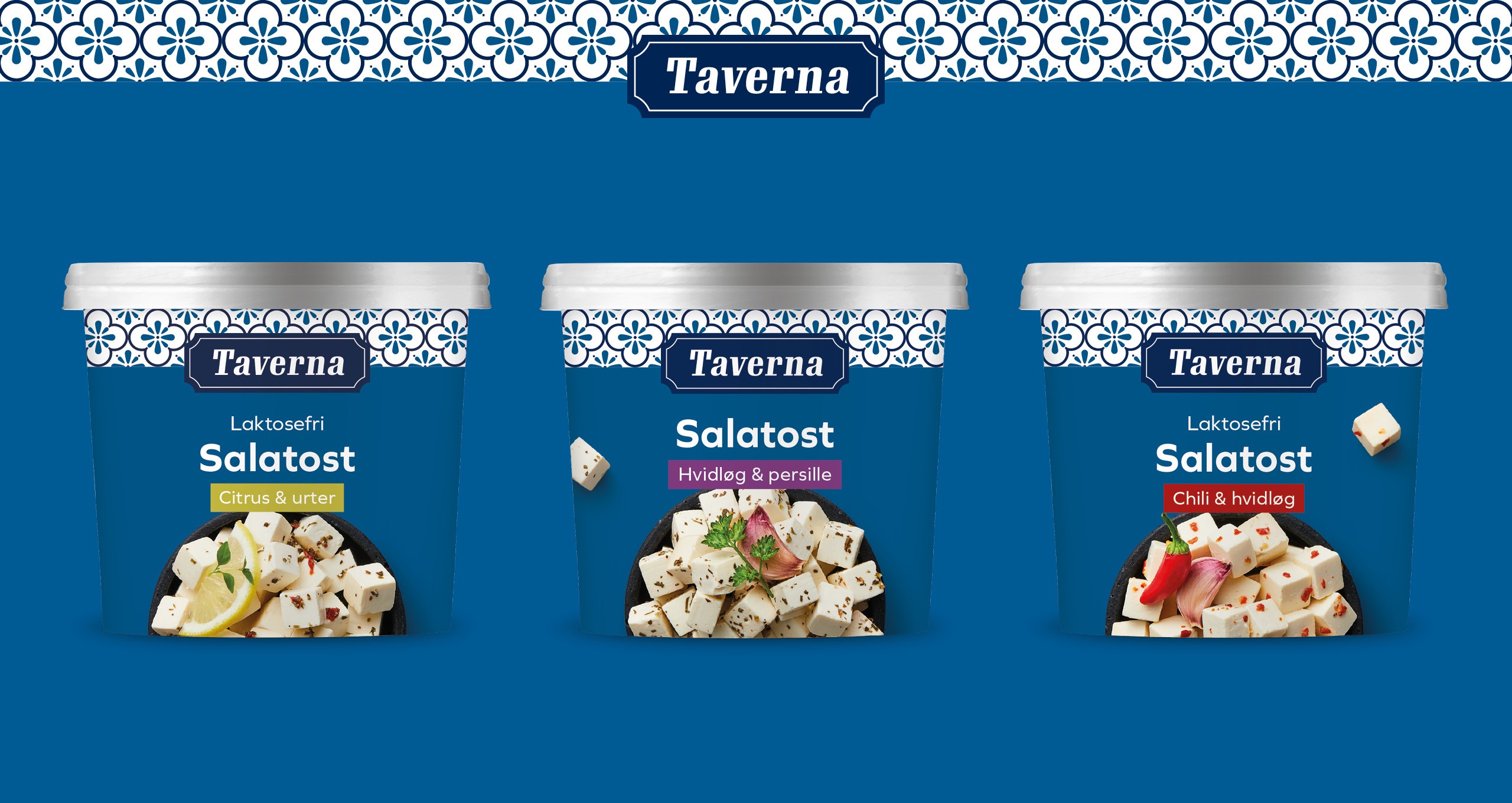 Taverna - salatost - varianter - emballagedesign - Cameleon Creatives A/S