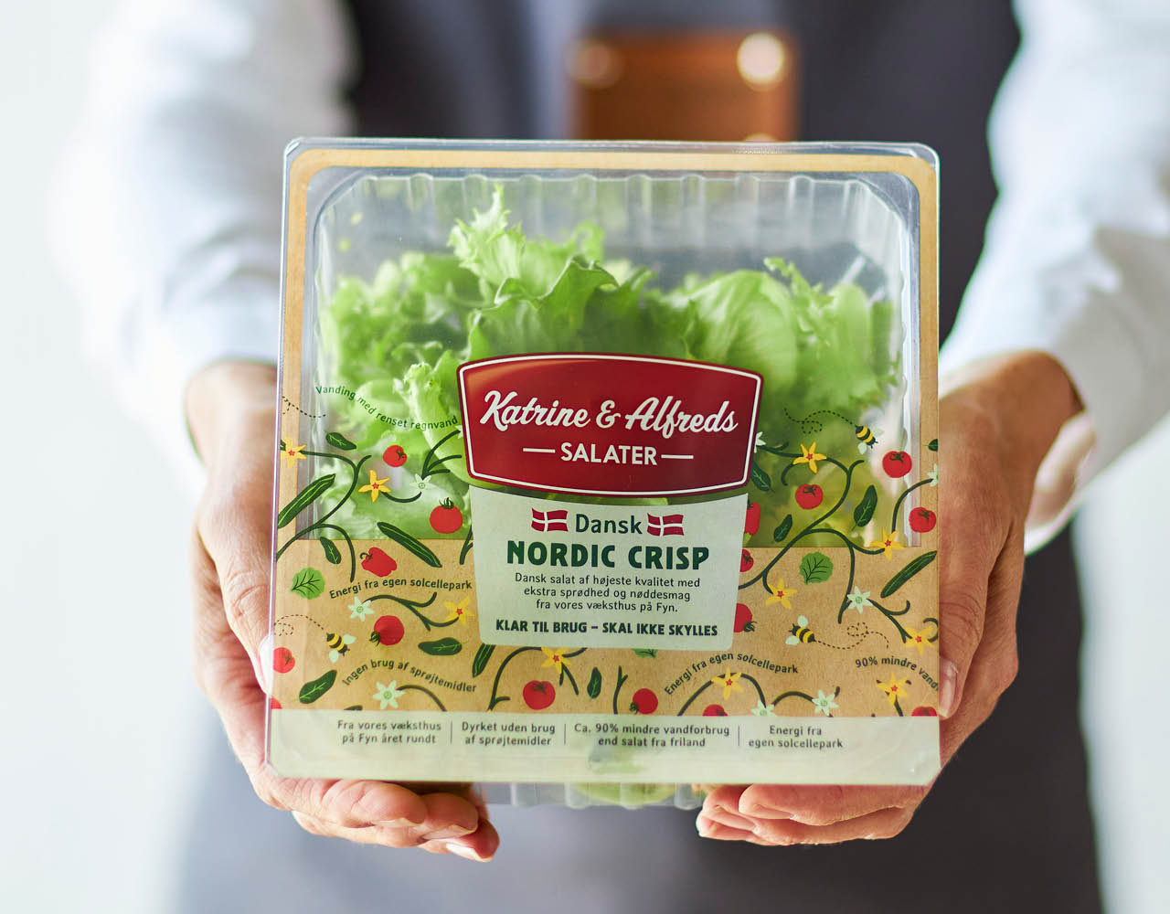 Katrine & Alfreds emballagedesign salat Nordic Crisp
